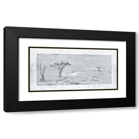 Snowy Land I Black Modern Wood Framed Art Print with Double Matting by Wang, Melissa