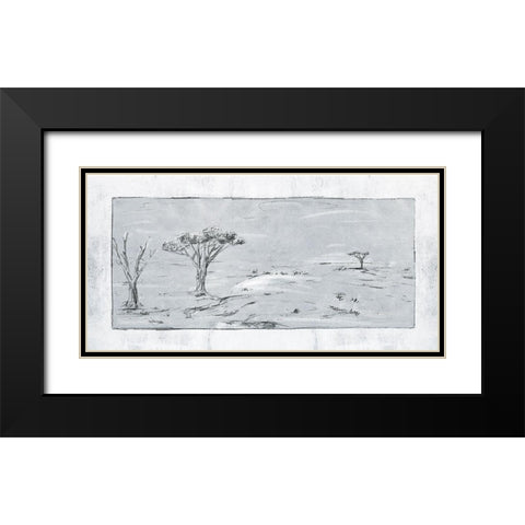 Snowy Land I Black Modern Wood Framed Art Print with Double Matting by Wang, Melissa