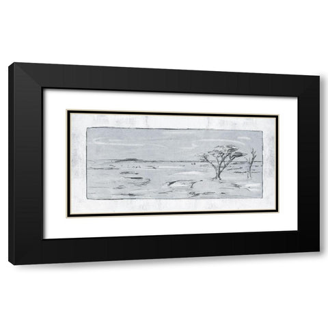 Snowy Land II Black Modern Wood Framed Art Print with Double Matting by Wang, Melissa