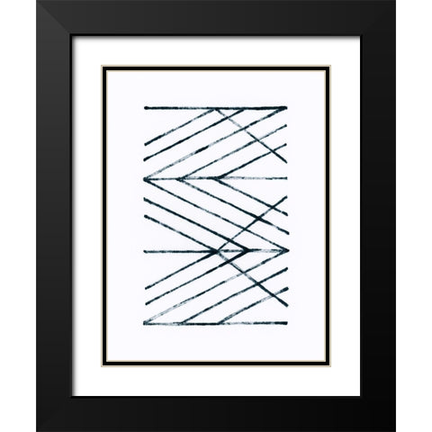 Geometric Meditation II Black Modern Wood Framed Art Print with Double Matting by Vess, June Erica