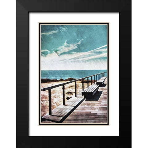 Wooden Pier Meets Blue Skies I Black Modern Wood Framed Art Print with Double Matting by Aldridge, Ashley