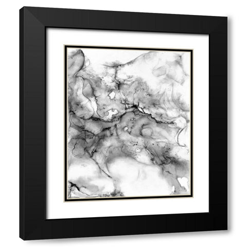 Neutral Marble Black Modern Wood Framed Art Print with Double Matting by Curinga, Kim