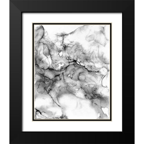 Neutral Marble Black Modern Wood Framed Art Print with Double Matting by Curinga, Kim