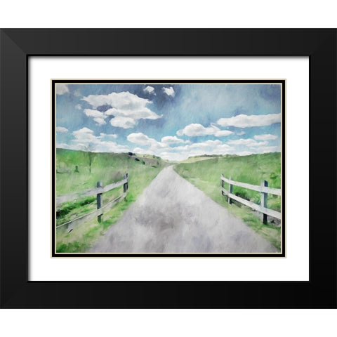 Welcome Black Modern Wood Framed Art Print with Double Matting by Curinga, Kim