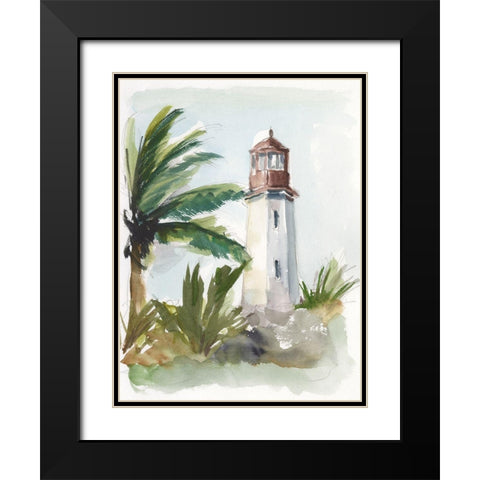 Tropical Lighthouse I Black Modern Wood Framed Art Print with Double Matting by Harper, Ethan