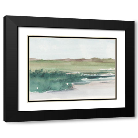 Emerald Grassland I Black Modern Wood Framed Art Print with Double Matting by Harper, Ethan