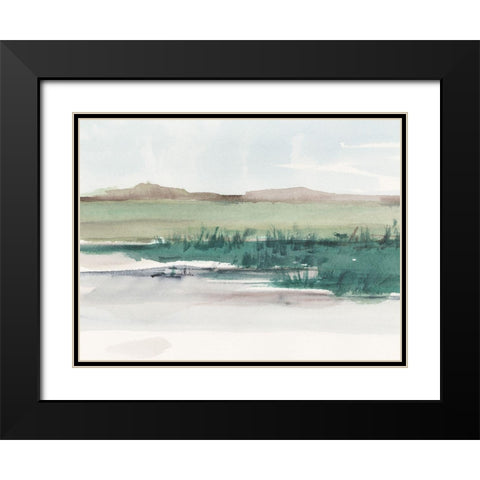 Emerald Grassland II Black Modern Wood Framed Art Print with Double Matting by Harper, Ethan