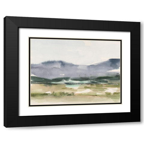 Valley View Watercolor I Black Modern Wood Framed Art Print with Double Matting by Harper, Ethan