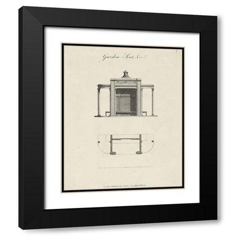 Garden Pavilion I Black Modern Wood Framed Art Print with Double Matting by Vision Studio