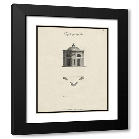 Garden Pavilion IV Black Modern Wood Framed Art Print with Double Matting by Vision Studio