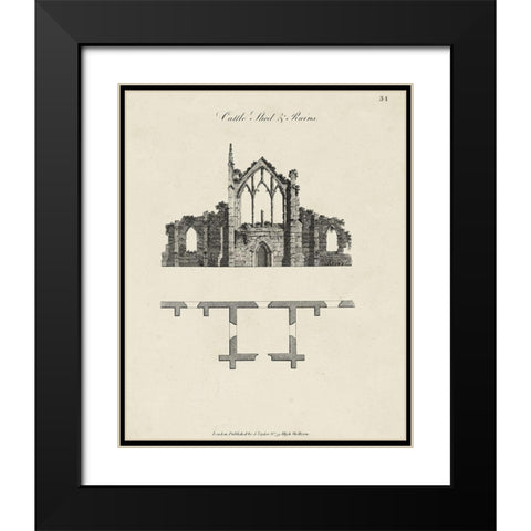 Garden Pavilion VIII Black Modern Wood Framed Art Print with Double Matting by Vision Studio