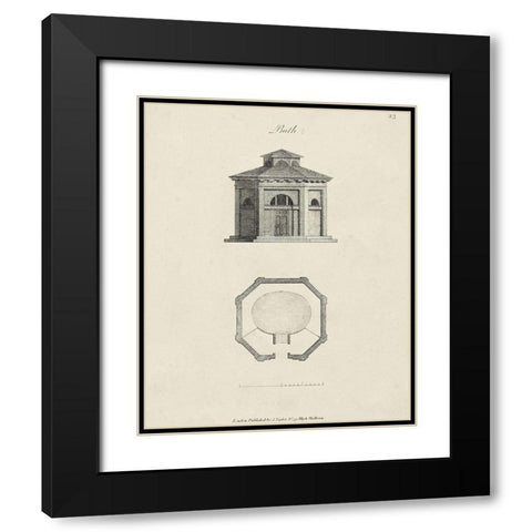 Garden Pavilion IX Black Modern Wood Framed Art Print with Double Matting by Vision Studio