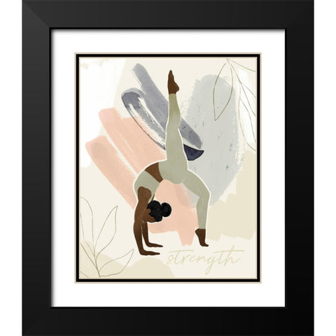 Yoga Practice III Black Modern Wood Framed Art Print with Double Matting by Barnes, Victoria