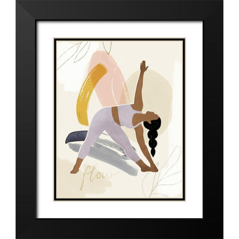 Yoga Practice IV Black Modern Wood Framed Art Print with Double Matting by Barnes, Victoria