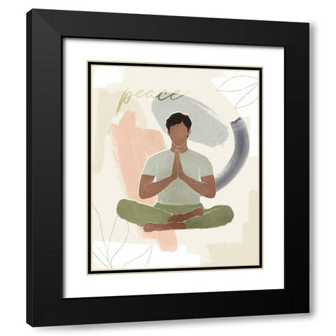 Yoga Practice V Black Modern Wood Framed Art Print with Double Matting by Barnes, Victoria