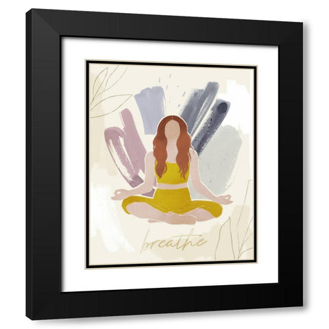 Yoga Practice VI Black Modern Wood Framed Art Print with Double Matting by Barnes, Victoria