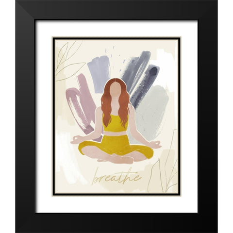 Yoga Practice VI Black Modern Wood Framed Art Print with Double Matting by Barnes, Victoria