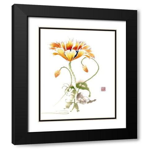 Following Black Modern Wood Framed Art Print with Double Matting by Rae, Nan