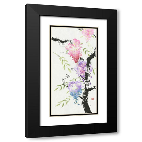 The Family Tree Black Modern Wood Framed Art Print with Double Matting by Rae, Nan