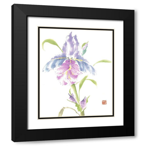 Natures Grace Black Modern Wood Framed Art Print with Double Matting by Rae, Nan