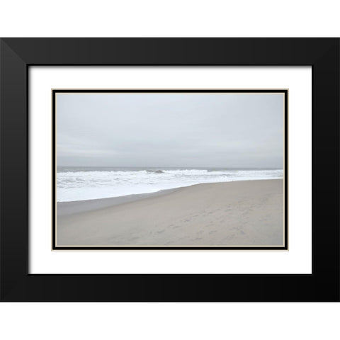 November Beach IV Black Modern Wood Framed Art Print with Double Matting by Chandler, Sharon