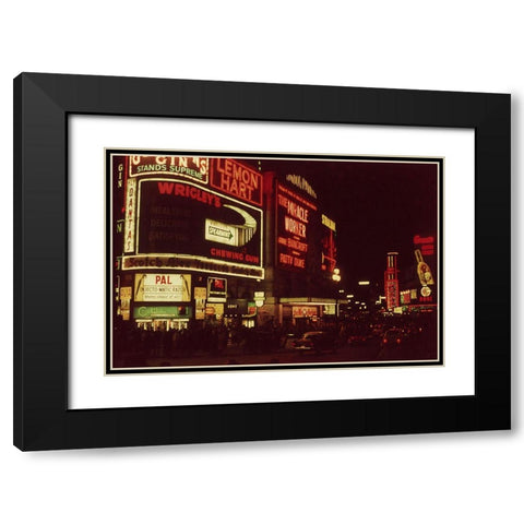 London Pavillion 1962 II Black Modern Wood Framed Art Print with Double Matting by Longley, Carolyn