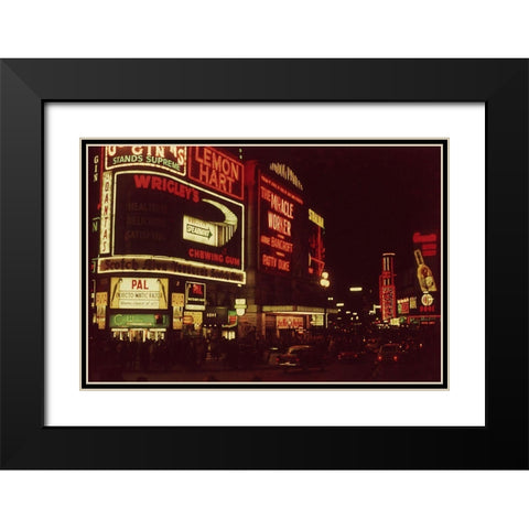London Pavillion 1962 II Black Modern Wood Framed Art Print with Double Matting by Longley, Carolyn