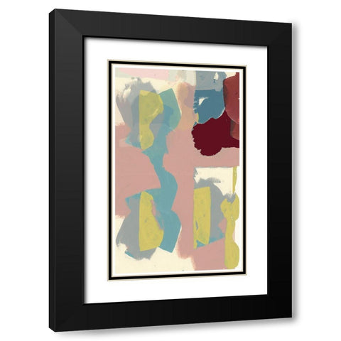 Big Shapes II Black Modern Wood Framed Art Print with Double Matting by Cartissi