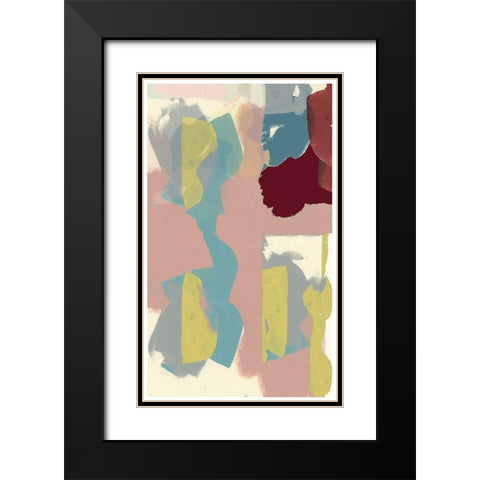 Big Shapes II Black Modern Wood Framed Art Print with Double Matting by Cartissi