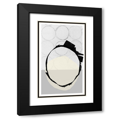 Monotone II Black Modern Wood Framed Art Print with Double Matting by Cartissi