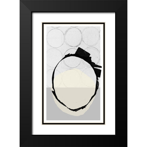 Monotone II Black Modern Wood Framed Art Print with Double Matting by Cartissi