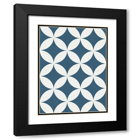Shibori Pattern I Black Modern Wood Framed Art Print with Double Matting by Green, Jacob