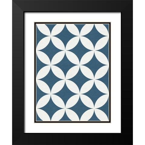 Shibori Pattern I Black Modern Wood Framed Art Print with Double Matting by Green, Jacob