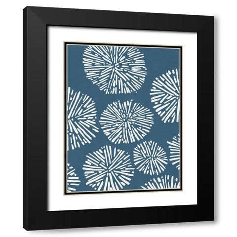 Shibori Pattern II Black Modern Wood Framed Art Print with Double Matting by Green, Jacob