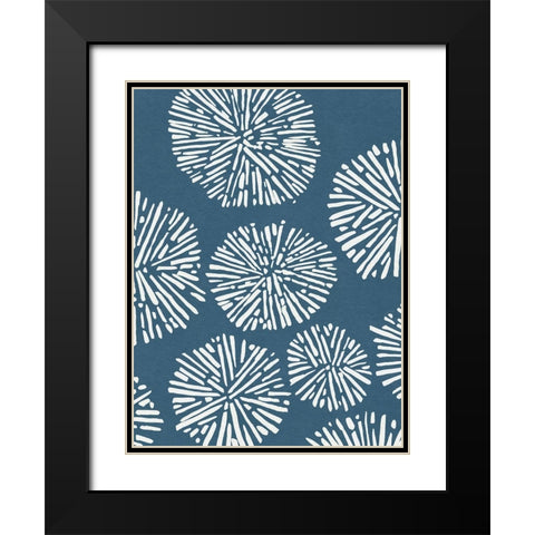 Shibori Pattern II Black Modern Wood Framed Art Print with Double Matting by Green, Jacob