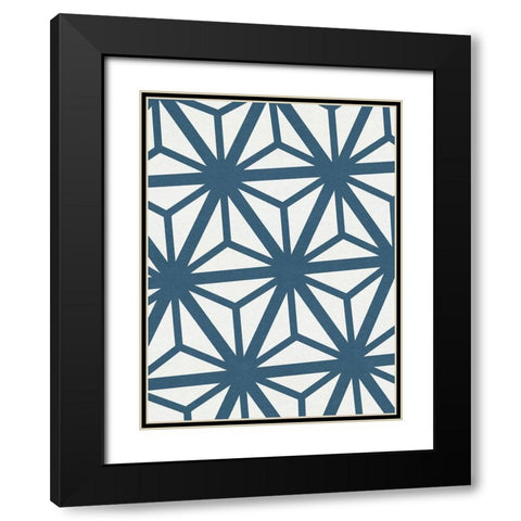 Shibori Pattern III Black Modern Wood Framed Art Print with Double Matting by Green, Jacob