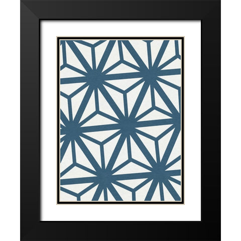 Shibori Pattern III Black Modern Wood Framed Art Print with Double Matting by Green, Jacob