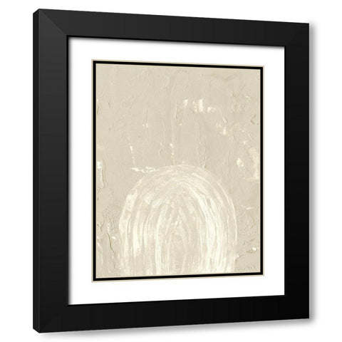 Sandy Arcs I Black Modern Wood Framed Art Print with Double Matting by Wang, Melissa