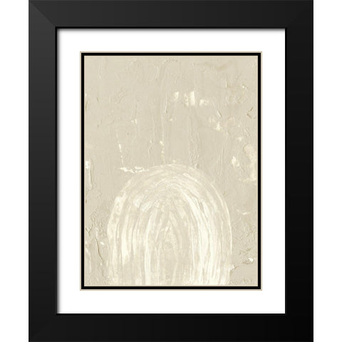 Sandy Arcs I Black Modern Wood Framed Art Print with Double Matting by Wang, Melissa