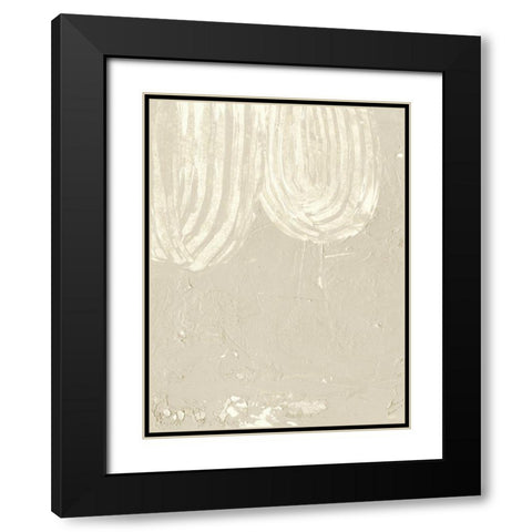 Sandy Arcs II Black Modern Wood Framed Art Print with Double Matting by Wang, Melissa