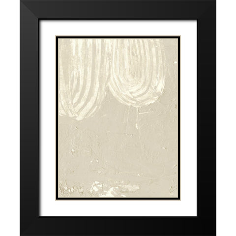 Sandy Arcs II Black Modern Wood Framed Art Print with Double Matting by Wang, Melissa