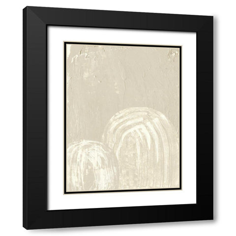 Sandy Arcs III Black Modern Wood Framed Art Print with Double Matting by Wang, Melissa