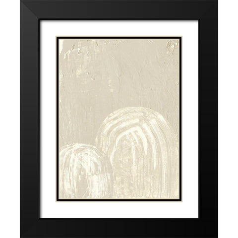 Sandy Arcs III Black Modern Wood Framed Art Print with Double Matting by Wang, Melissa