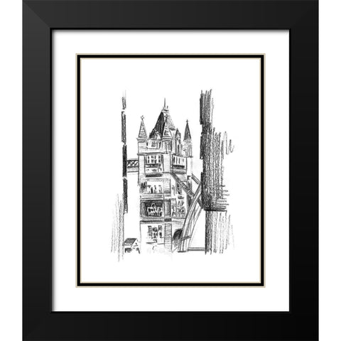 Day Street IV Black Modern Wood Framed Art Print with Double Matting by Wang, Melissa