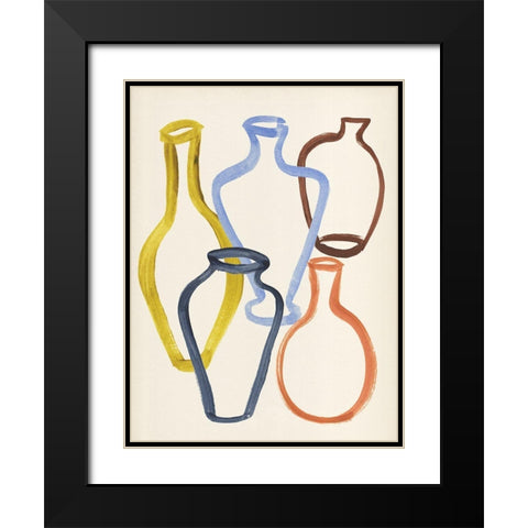 Le Vase I Black Modern Wood Framed Art Print with Double Matting by Warren, Annie