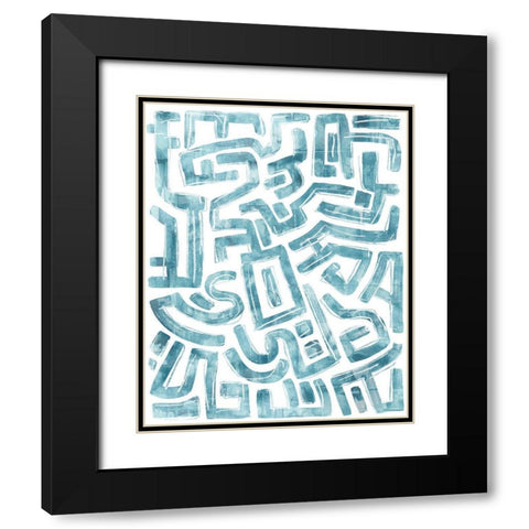 Labyrinth I Black Modern Wood Framed Art Print with Double Matting by Vess, June Erica
