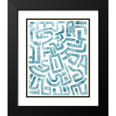 Labyrinth I Black Modern Wood Framed Art Print with Double Matting by Vess, June Erica