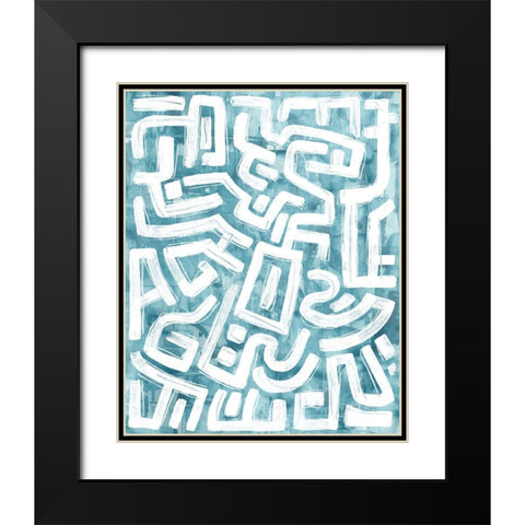 Labyrinth III Black Modern Wood Framed Art Print with Double Matting by Vess, June Erica