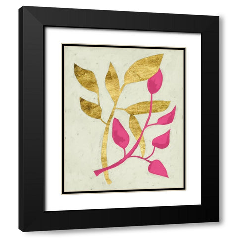 Gilt Tropic IV Black Modern Wood Framed Art Print with Double Matting by Zarris, Chariklia