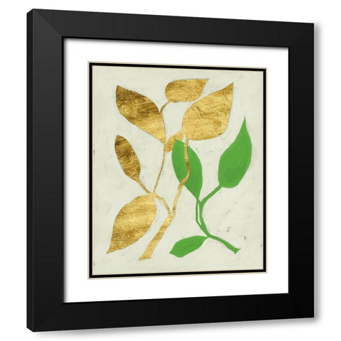 Gilt Tropic VI Black Modern Wood Framed Art Print with Double Matting by Zarris, Chariklia